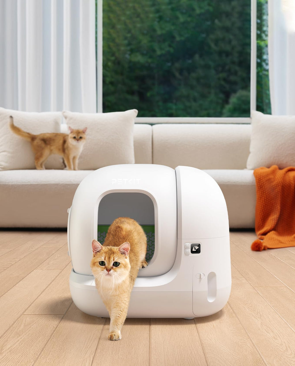 Litière autonettoyante pour chat Pura Max 2 76 L avec contrôle par application bac à déchets 7 L système de sécurité capteurs