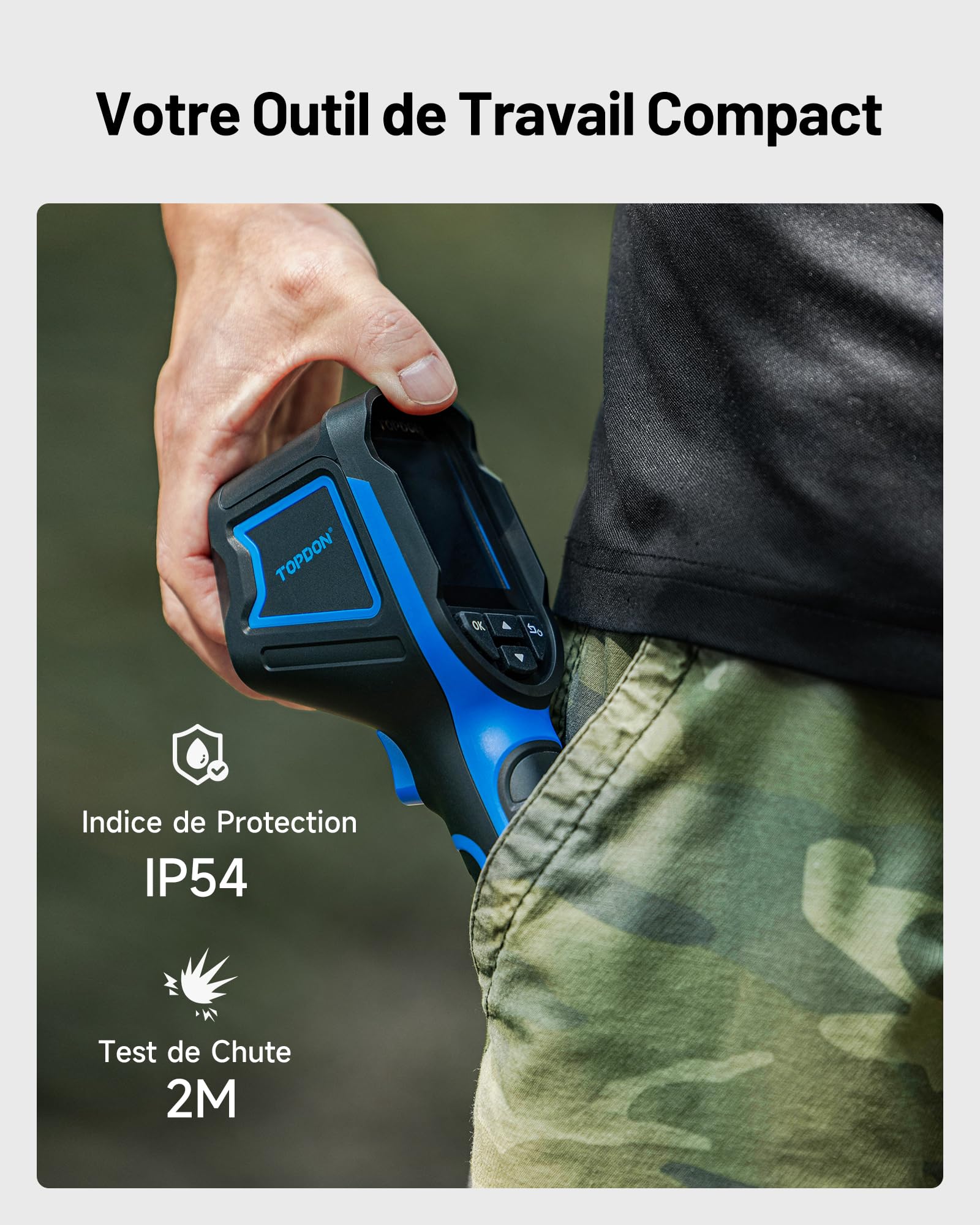 Caméra Thermique Infrarouge TC004 Mini 240x240 Résolution IR Autonomie 15H