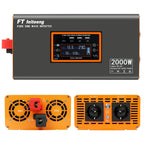 Convertisseur pur sinus 12V vers 220V PSW 2000W avec écran LCD télécommande ports USB et 2 prises CA