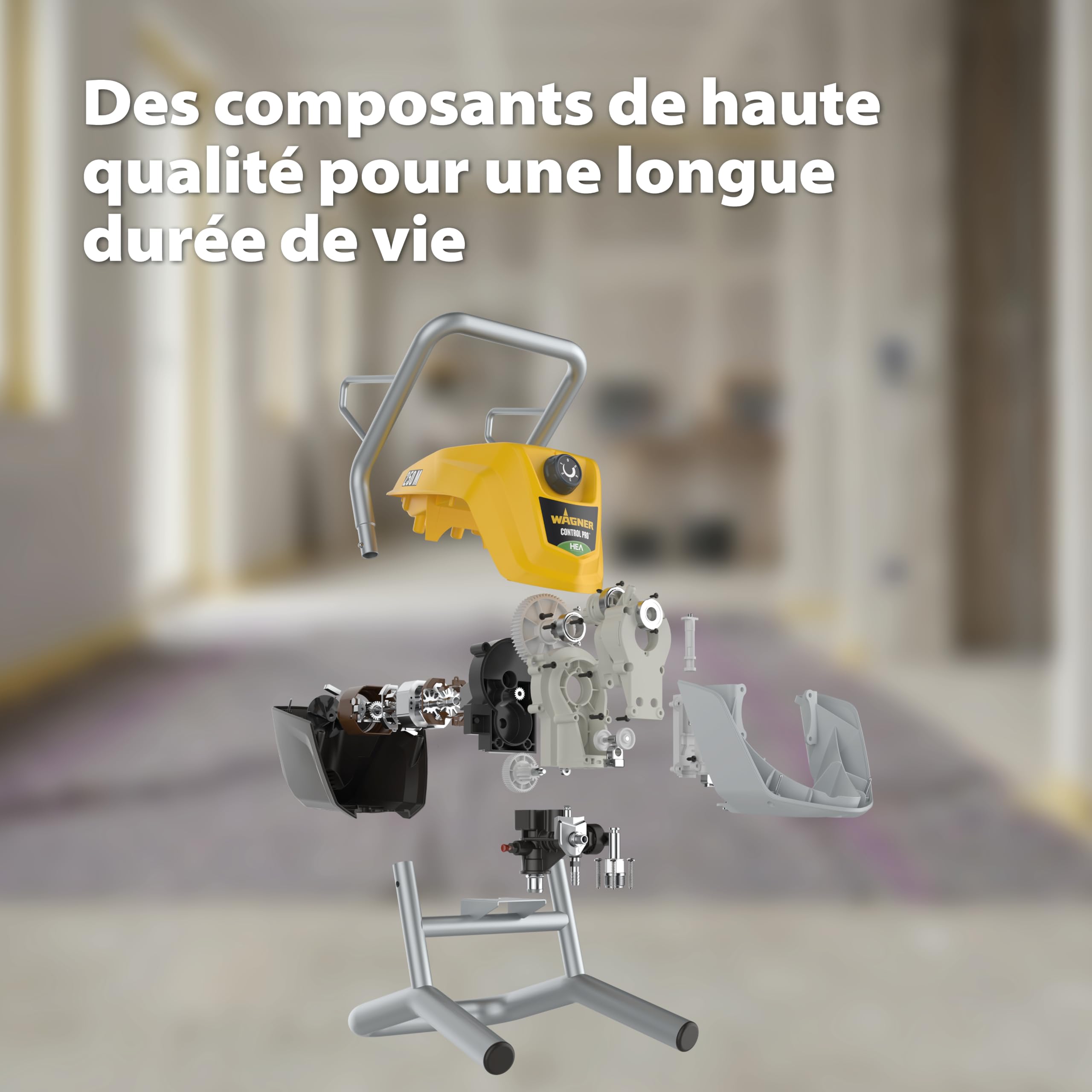 Système de peinture par pulvérisation Airless Control Pro 250 M 110 bar tuyau 9 m noir jaune