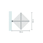 Séchoir mural pliable WallFix 475924 24 m de corde à linge charge maximale 20 kg avec boîte de protection