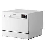 Lave-vaisselle compact pose libre 6 couverts 6 programmes avec écran LED 6,5 L démarrage différé 47 dB blanc