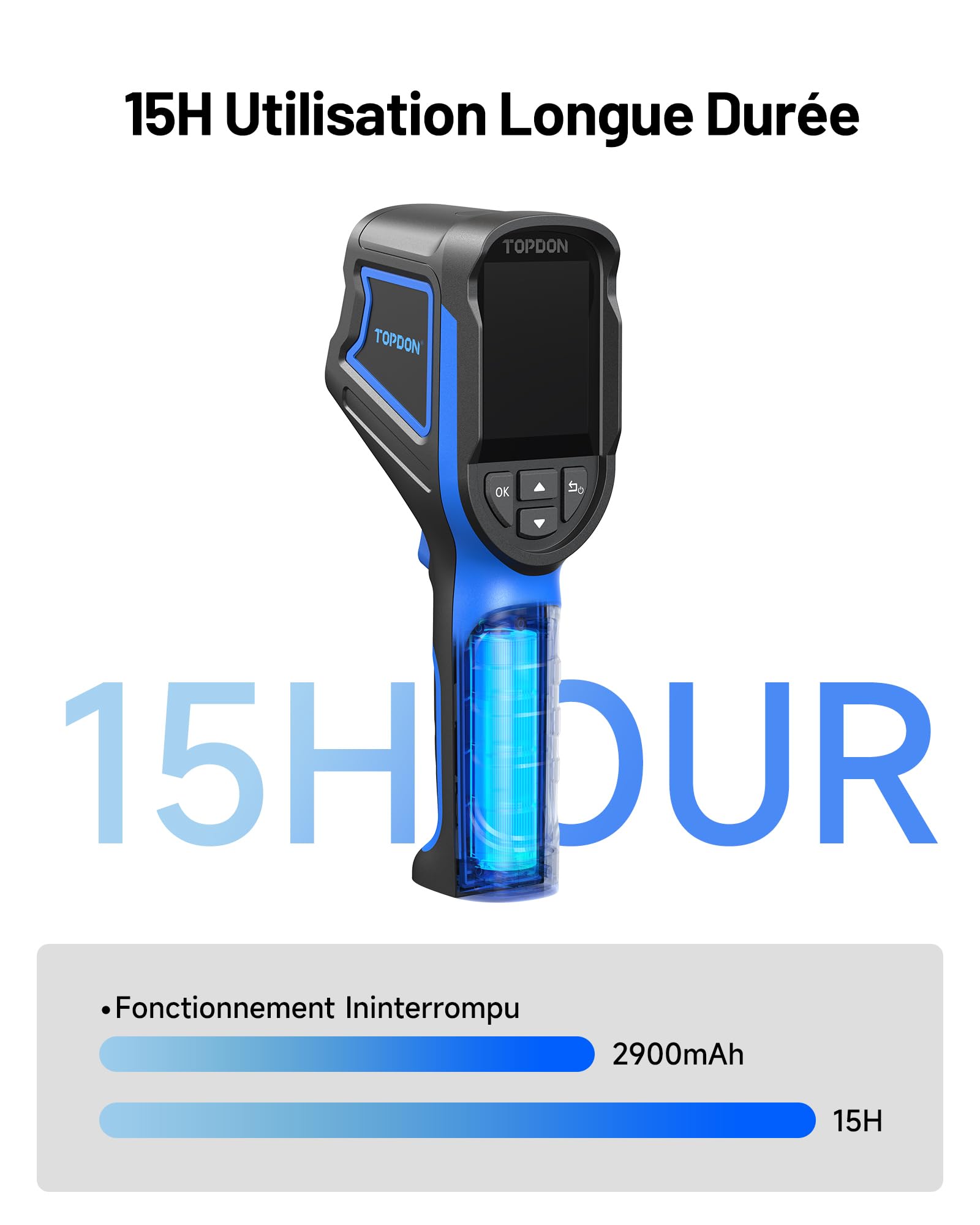 Caméra Thermique Infrarouge TC004 Mini 240x240 Résolution IR Autonomie 15H