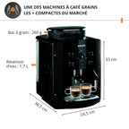 Machine à café à grains YY8125FD avec moulin intégré 1400W pression 15 bars réservoir 1,7L buse vapeur cappuccino