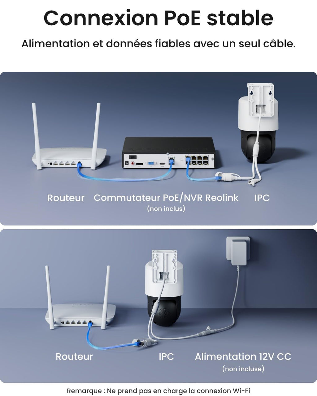 Caméra de surveillance PTZ PoE TrackMix-P double objectif 4K zoom hybride 6x suivi automatique vision nocturne couleur audio bidirectionnel IP66