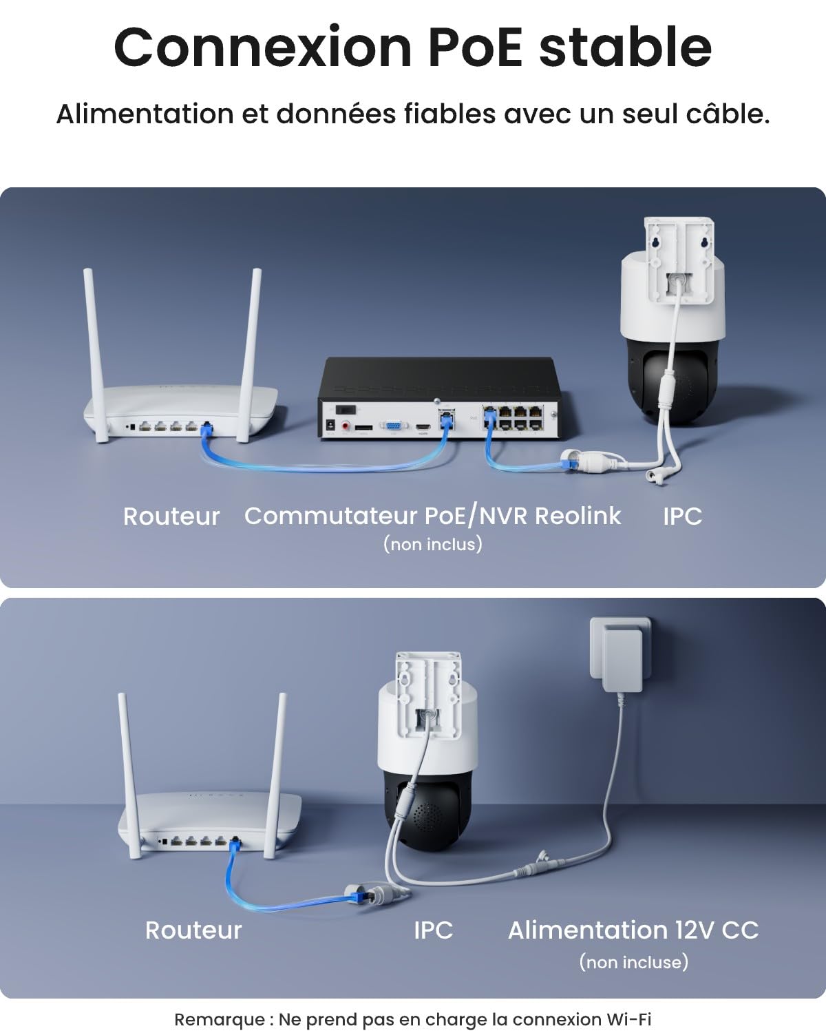 Caméra de surveillance PTZ PoE TrackMix-P double objectif 4K zoom hybride 6x suivi automatique vision nocturne couleur audio bidirectionnel IP66