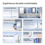 Chauffe-eau électrique mural 80L CWH15ED1380EUW double réservoir Wi-Fi contrôle APP protection anti-surchauffe