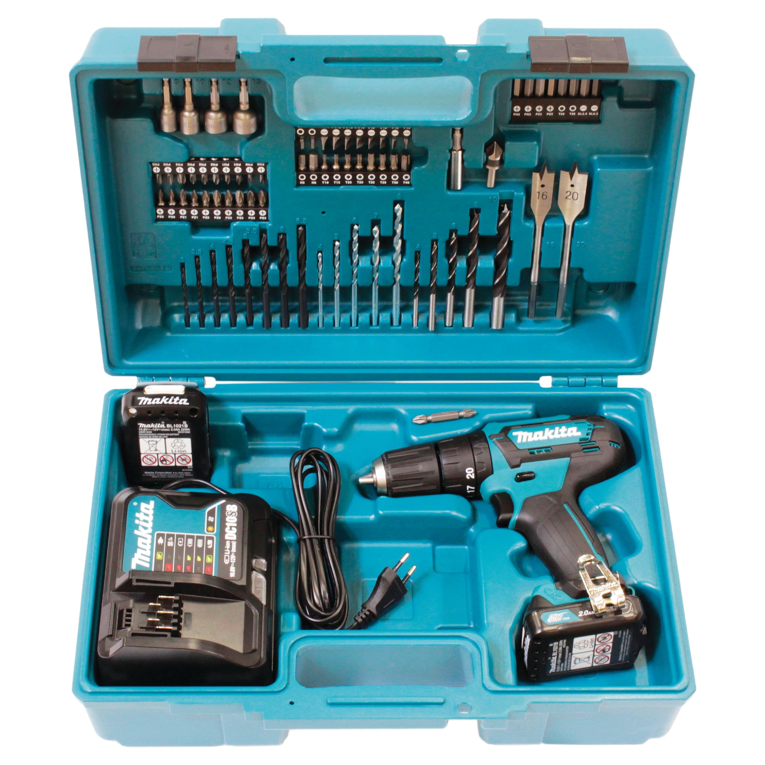 Perceuse-visseuse à percussion sans fil HP333DSAX1 12V Li-Ion 2Ah avec 2 batteries chargeur et coffret