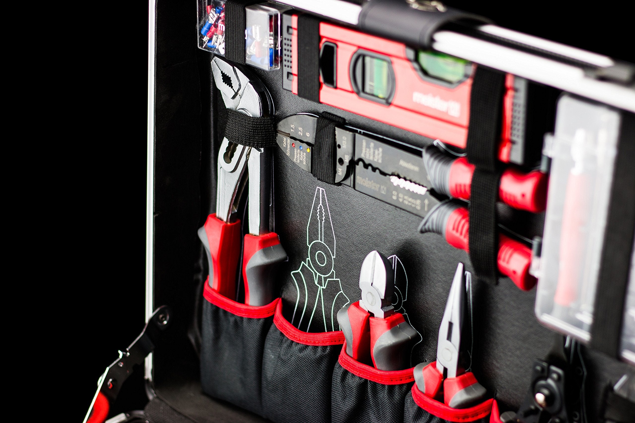 Chariot à outils 156 pièces avec roulettes mallette en aluminium poignée télescopique boîte à outils professionnelle