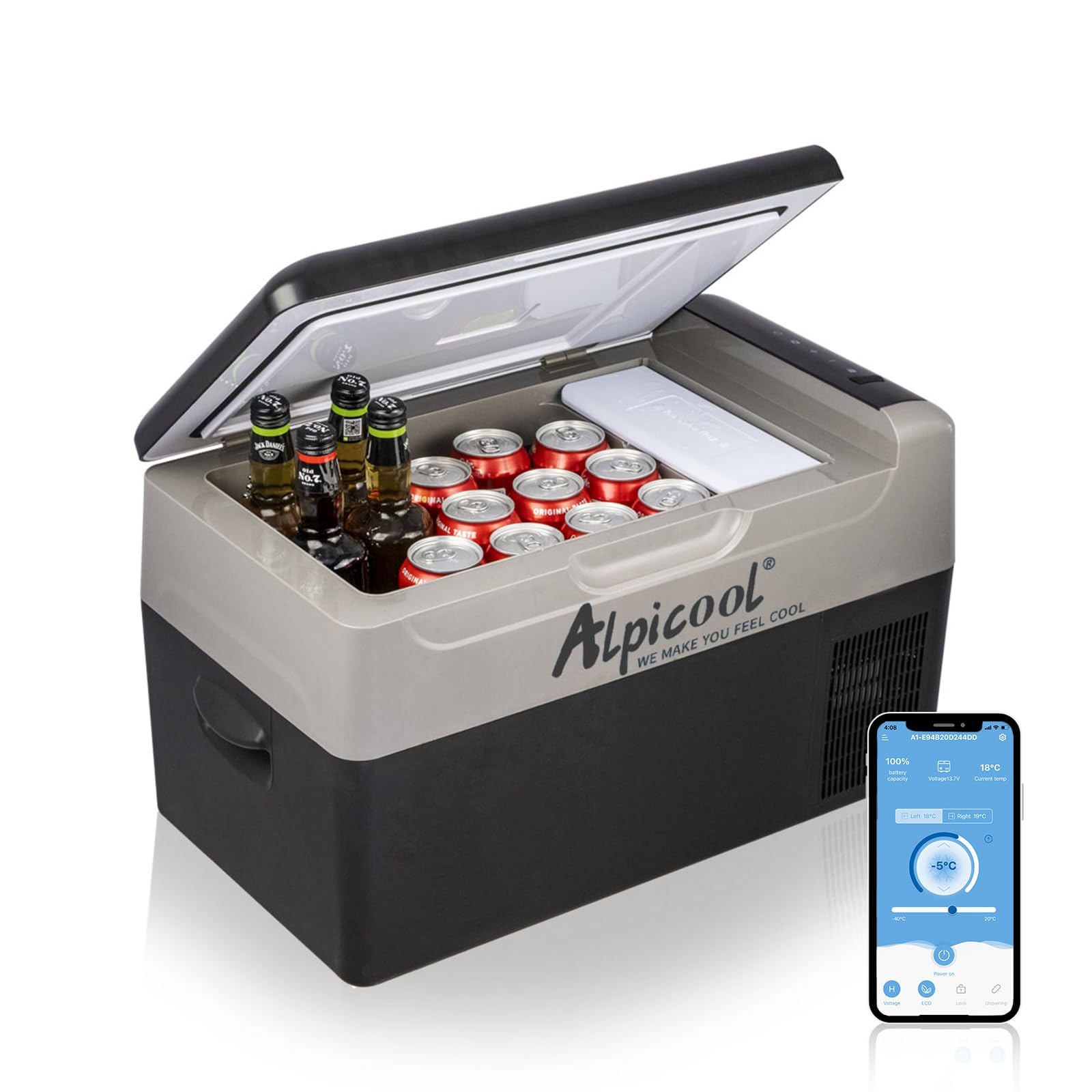 Réfrigérateur portable à compression 12V 22L G22 avec fonction congélateur température réglable de
