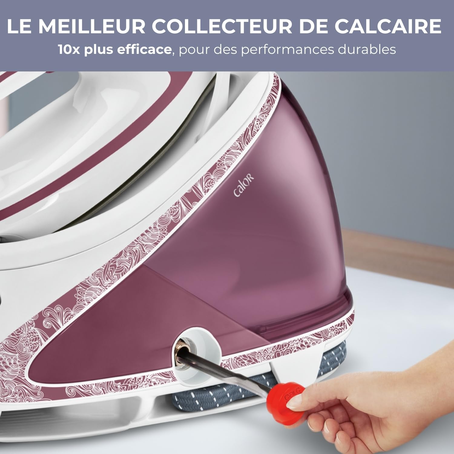 Centrale vapeur haute pression GV9560C0 7,3 bars débit vapeur 490 g/min 5 réglages vapeur continue avec semelle céramique