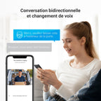 Visiophone connecté CP5 Wi-Fi avec écran tactile couleur 7 pouces vidéo 1080p audio bidirectionnel vision nocturne et déverrouillage à distance