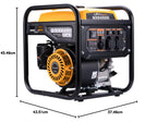 Générateur d'onduleur portable MXR4500i Pro 3500W moteur 4 temps essence onde sinusoïdale pure 230V réservoir 7,5L écran multifonction