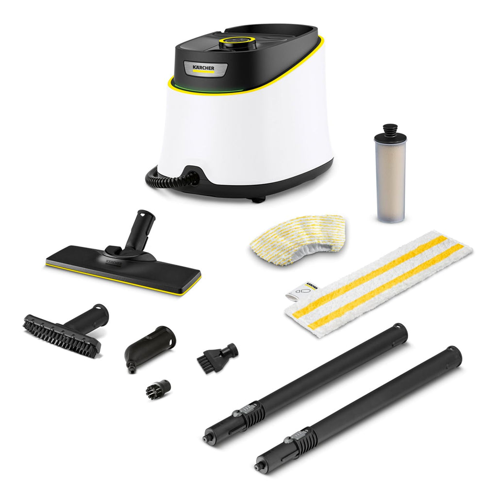 Nettoyeur vapeur SC 3 Deluxe 3,5 bar 1900 W réservoir 1 L kit de nettoyage de sol buses et brosse ronde