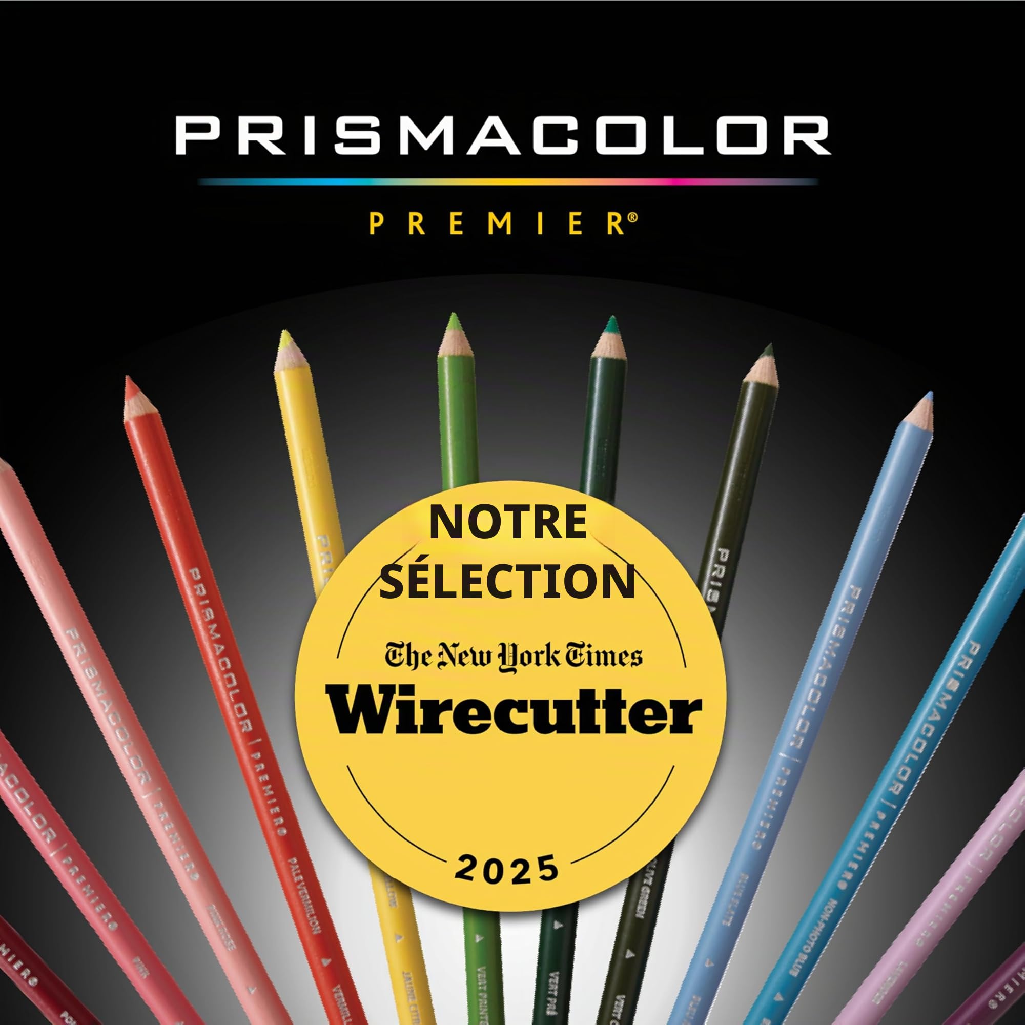 Crayons de couleur gras Prismacolor Premier mine 0,9 mm lot de 150 avec étui de rangement