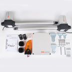 Motorisation portail battant OpenGate MVE0100 24V avec 2 télécommandes portée 50 m feu LED longueur 4 m