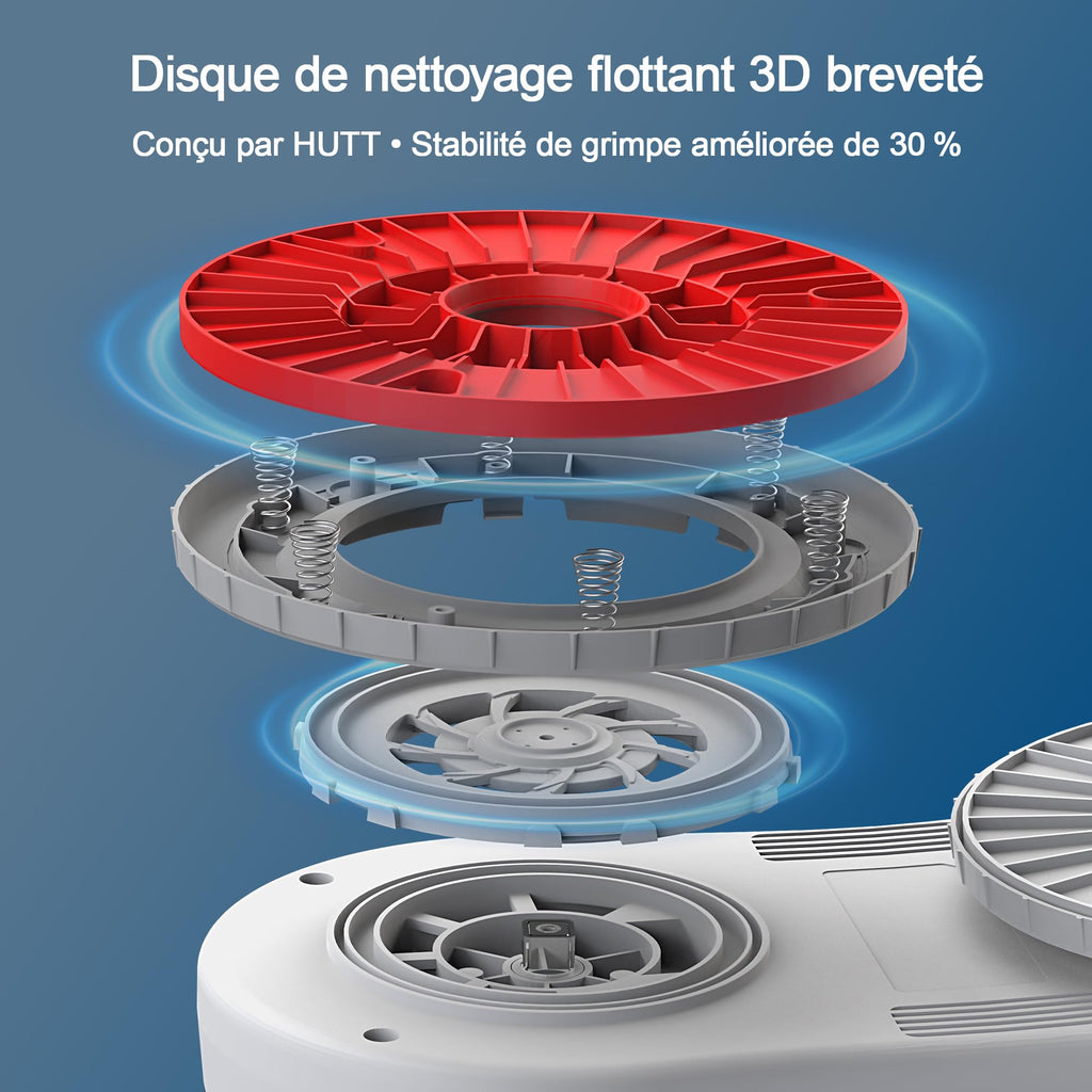 Robot nettoyeur de vitres S55 Pro 6500Pa avec pulvérisation HydroJet réservoir 80ml navigation SLAM 4.0 patins flottants 3D