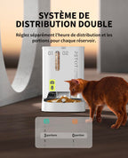 Distributeur automatique de croquettes pour chat P591 avec caméra HD 1080P Wi-Fi 5L double trémie et contrôle application