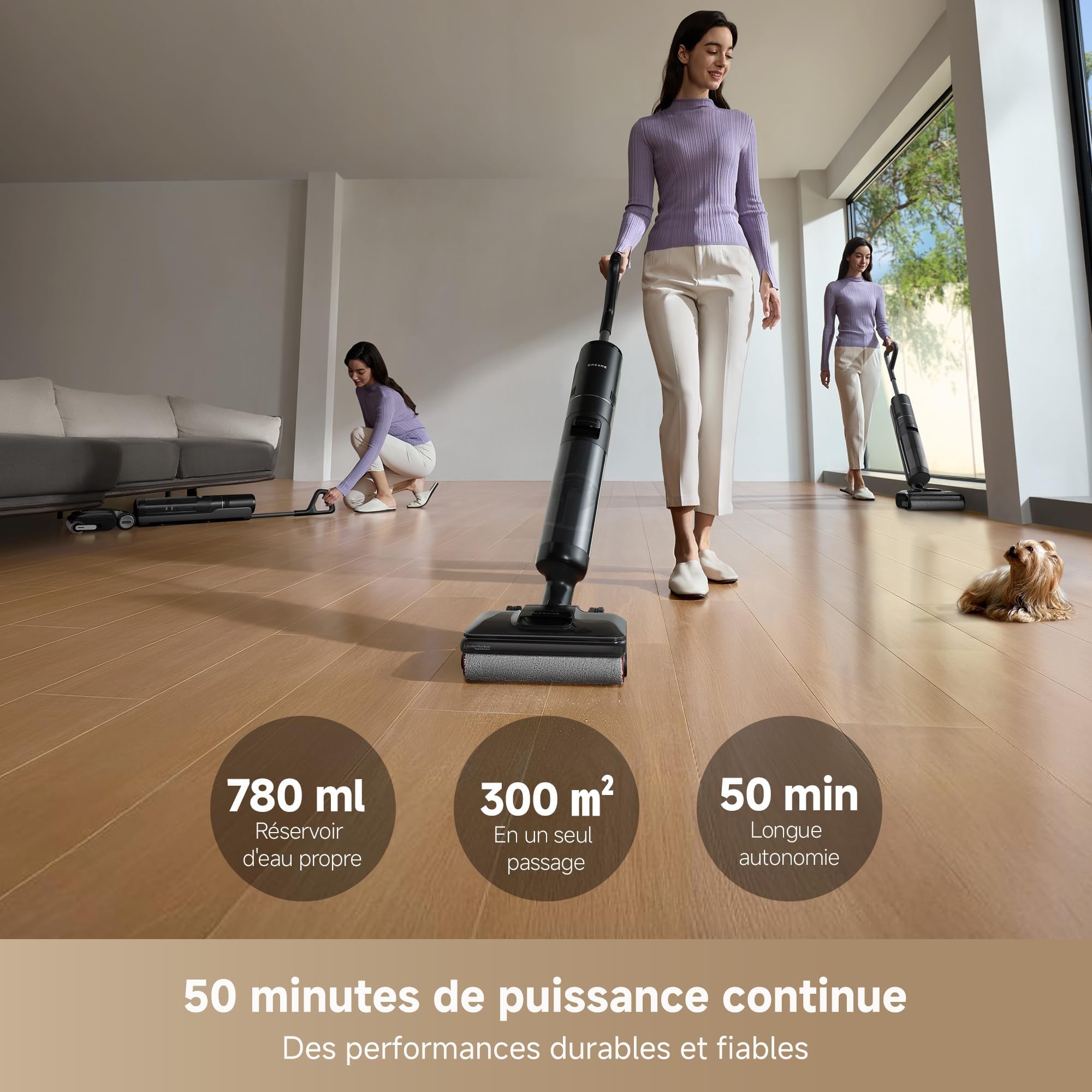 Aspirateur Laveur Sans Fil H12 Pro FlexReach 180° Aspiration 18000 Pa Séchage 5 Min 50 Min