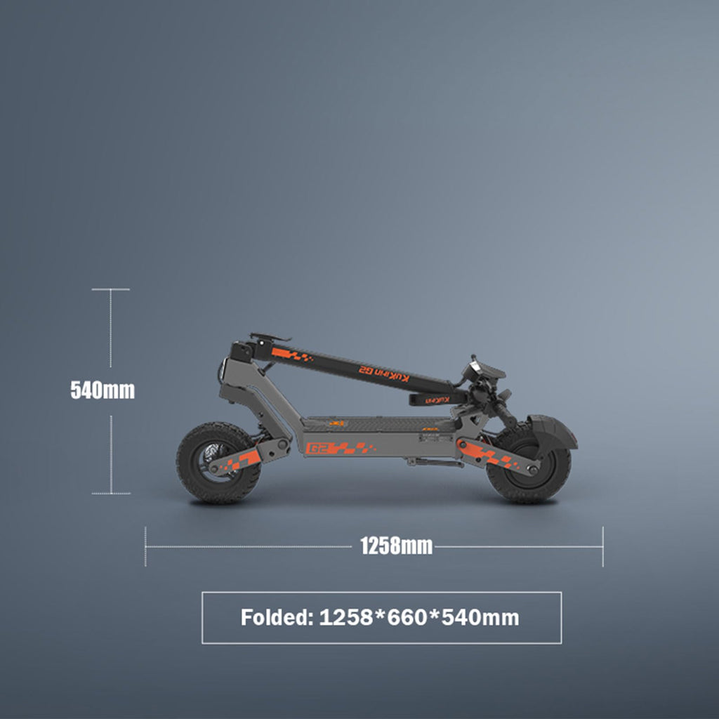 Trottinette électrique G2 batterie 48V 15,6Ah autonomie 55 km pneus tubeless 10 pouces double suspension freins à disque