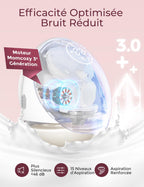 Tire-lait électrique mains libres M9 double pompe portable contrôle par application aspiration réglable 15 niveaux