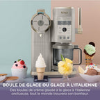 Sorbetière Automatique NC701EUSTGD 13 Modes 2 Pots 480ml Glace Gelato Sorbet Milkshake