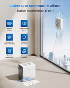 Robot nettoyeur de vitres WINBOT W2 Pro Omni avec station multifonction buse triple pulvérisation système de protection 12 niveaux
