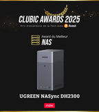 Serveur NAS 2 baies DH2300 stockage réseau 4 Go RAM sortie HDMI 4K LAN 1GbE sauvegarde cloud album photo IA sans disque