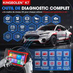 Valise diagnostic auto OBD2 K7 écran 7 pouces Android 10 codage ECU contrôle bidirectionnel 31 services réinitialisation