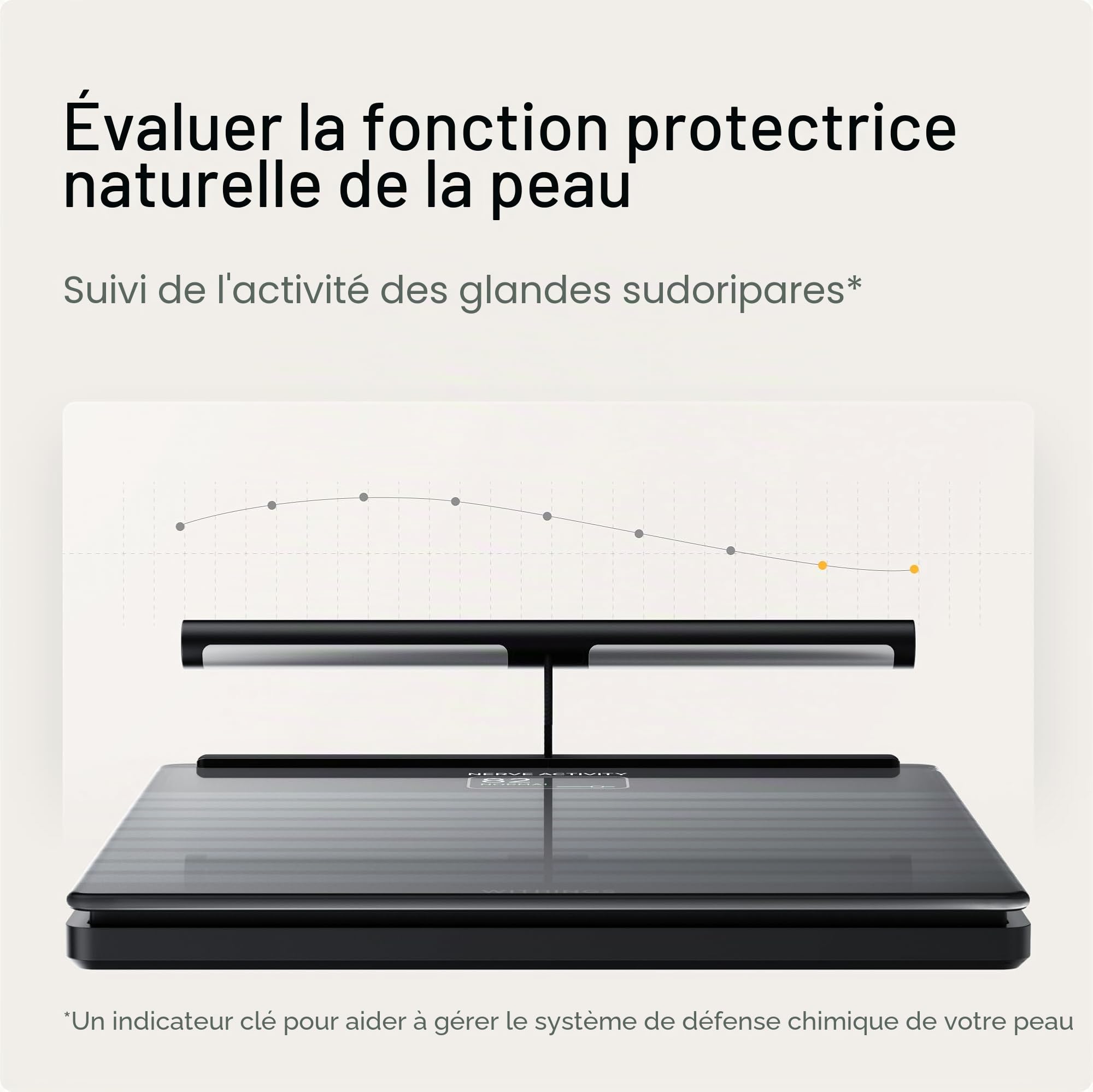 Balance connectée d'analyse corporelle Body Scan BIA segmentaire ECG WiFi Bluetooth écran numérique