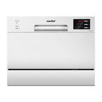 Lave-vaisselle compact pose libre 6 couverts 6 programmes avec écran LED 6,5 L démarrage différé 47 dB blanc