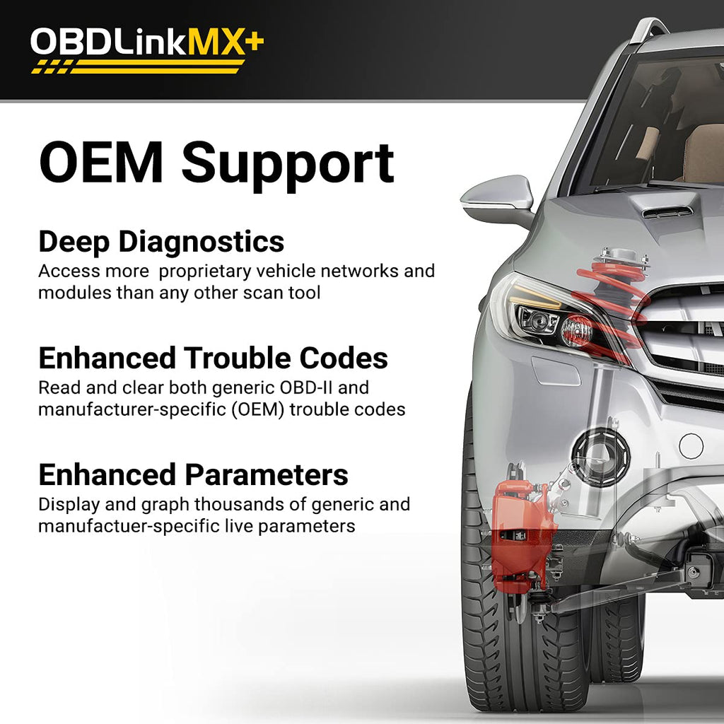 Scanner OBD2 MX201 avec diagnostic automobile Bluetooth pour iOS Android et Windows