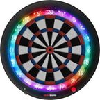 Jeu de fléchettes électronique Bluetooth 3S cible connectée ronde 60 cm en plastique bleu avec application mobile