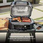 Barbecue électrique et fumoir Woodfire Pro Connect XL OG901EUAMZ 7 fonctions avec contrôle application 2 sondes grille housse et accessoires