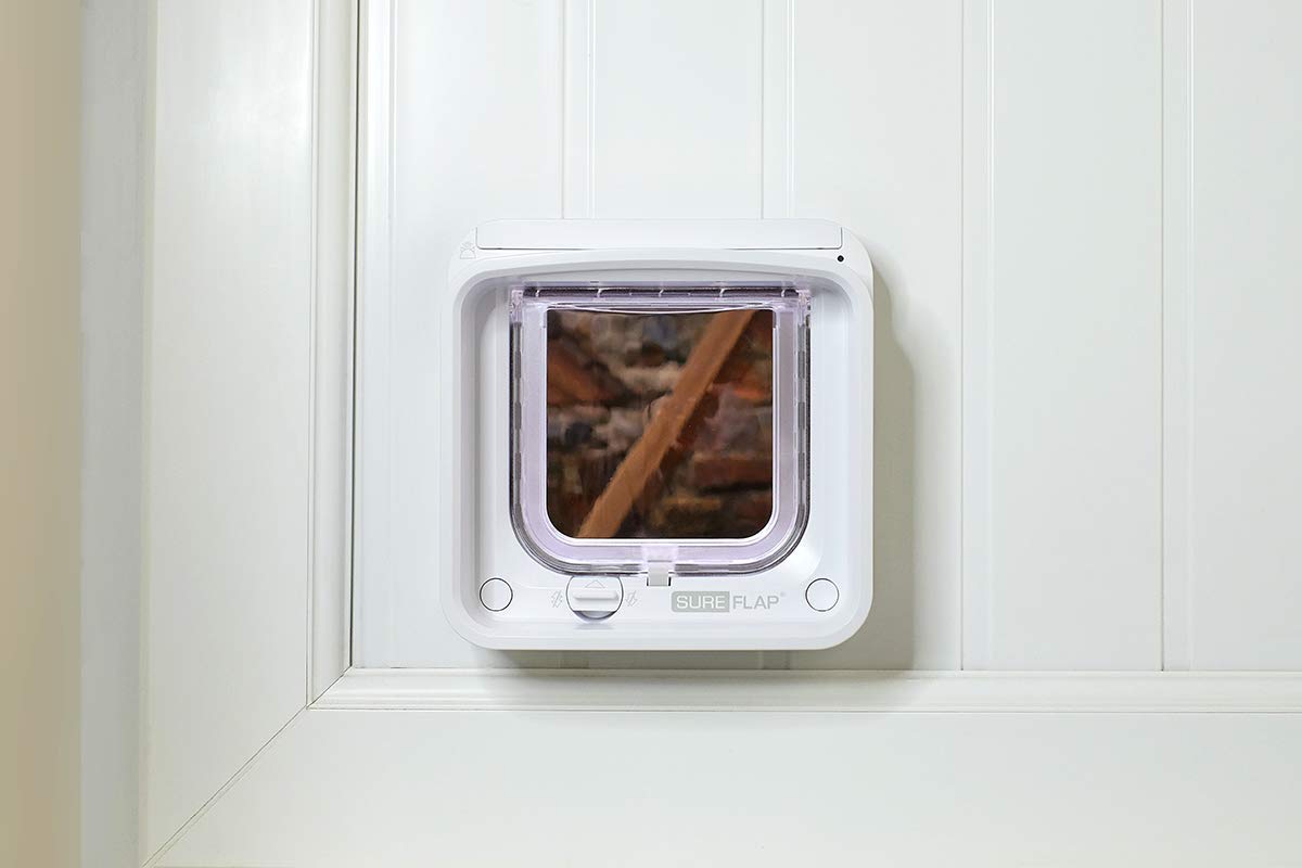 Chatière électronique Connect DualScan avec Hub identification par puce RFID contrôle par application autonomie jusqu'à 6 mois pour chat