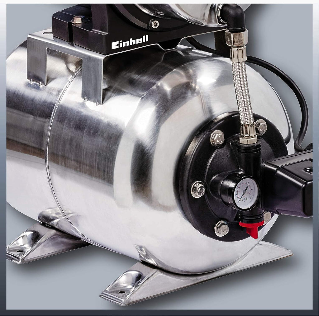 Groupe de surpression GC-WW 1250 NN pompe à eau 1200 W cuve inox 20 L débit 5000 L/h hauteur de refoulement 50 m pression 5 bar