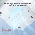 Nettoyeur biberons électrique automatique avec stérilisation vapeur séchage cycle rapide 19 min 26 buses haute pression