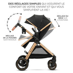 Poussette bébé 3 en 1 ESME avec siège auto Mink Pro i-Size nacelle pliable nouveau-né jusqu'à 25 kg