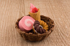 Gommes à desserts - Formes de gâteau, beignet et cornet de gaufre - Lot de 3