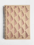Album de scrapbooking A4 en bois gravé motif feuille de fougère