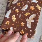 Carnet de notes A6 - Chouettes effraies en automne - 3 coloris