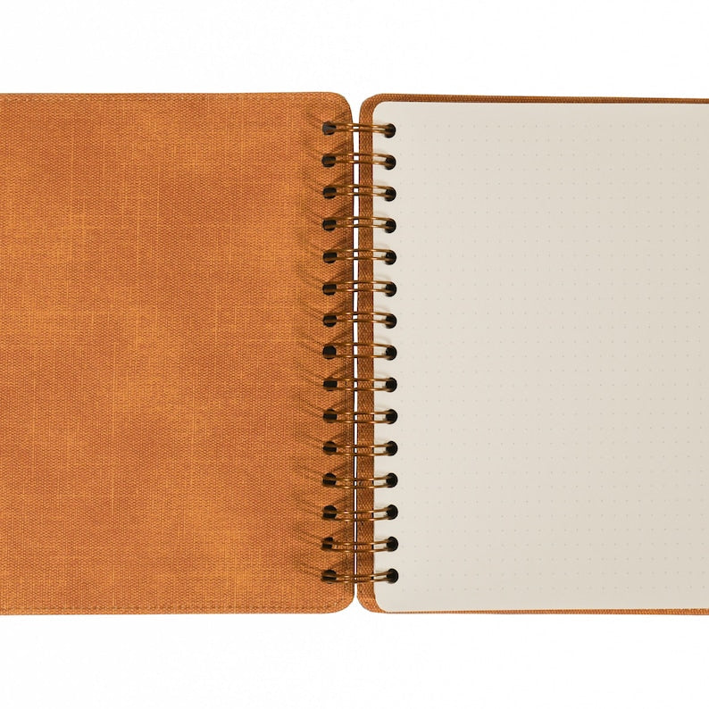 Carnet de notes à spirales carré rose | Couverture rigide en cuir PU | 180 pages | Papier ligné, ligné large, quadrillé, quadrillé ou uni