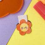 Marque-page magnétique à motif floral rigolo - 5 x 4 cm (2 x 1,6 pouces)