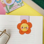 Marque-page magnétique à motif floral rigolo - 5 x 4 cm (2 x 1,6 pouces)