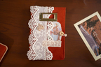 Journal brodé lapin en dentelle : carnet de notes en tissu A5 A6