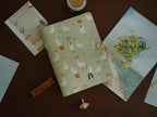 Carnet de notes brodé en tissu d'ange, A5 A6, feuilles mobiles ou relié fil