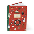 Carnet de notes Noël à couverture rigide - Journal ligné A5, papeterie festive
