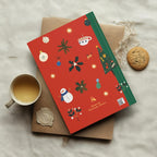 Carnet de notes Noël à couverture rigide - Journal ligné A5, papeterie festive