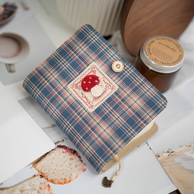 Carnet de notes en tissu brodé rouge A5 A6, intercalaires rechargeables, classeur économique