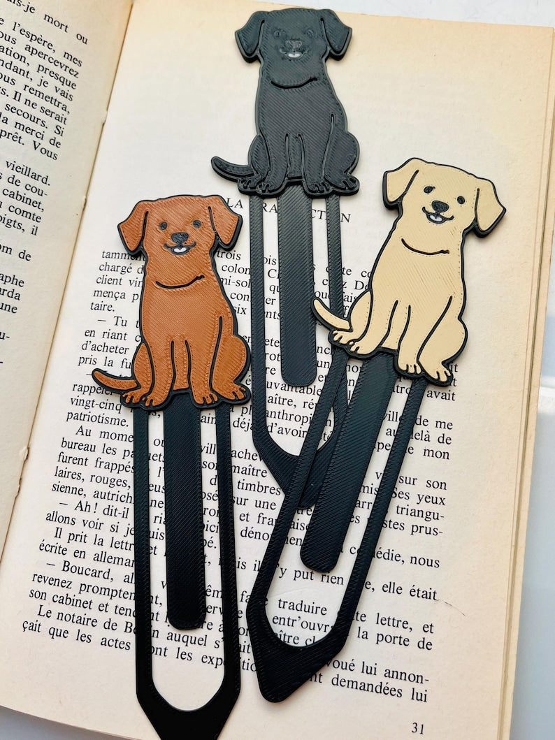 Lot de Marque-pages Grands Chiens | 140mm x 40mm x 3mm